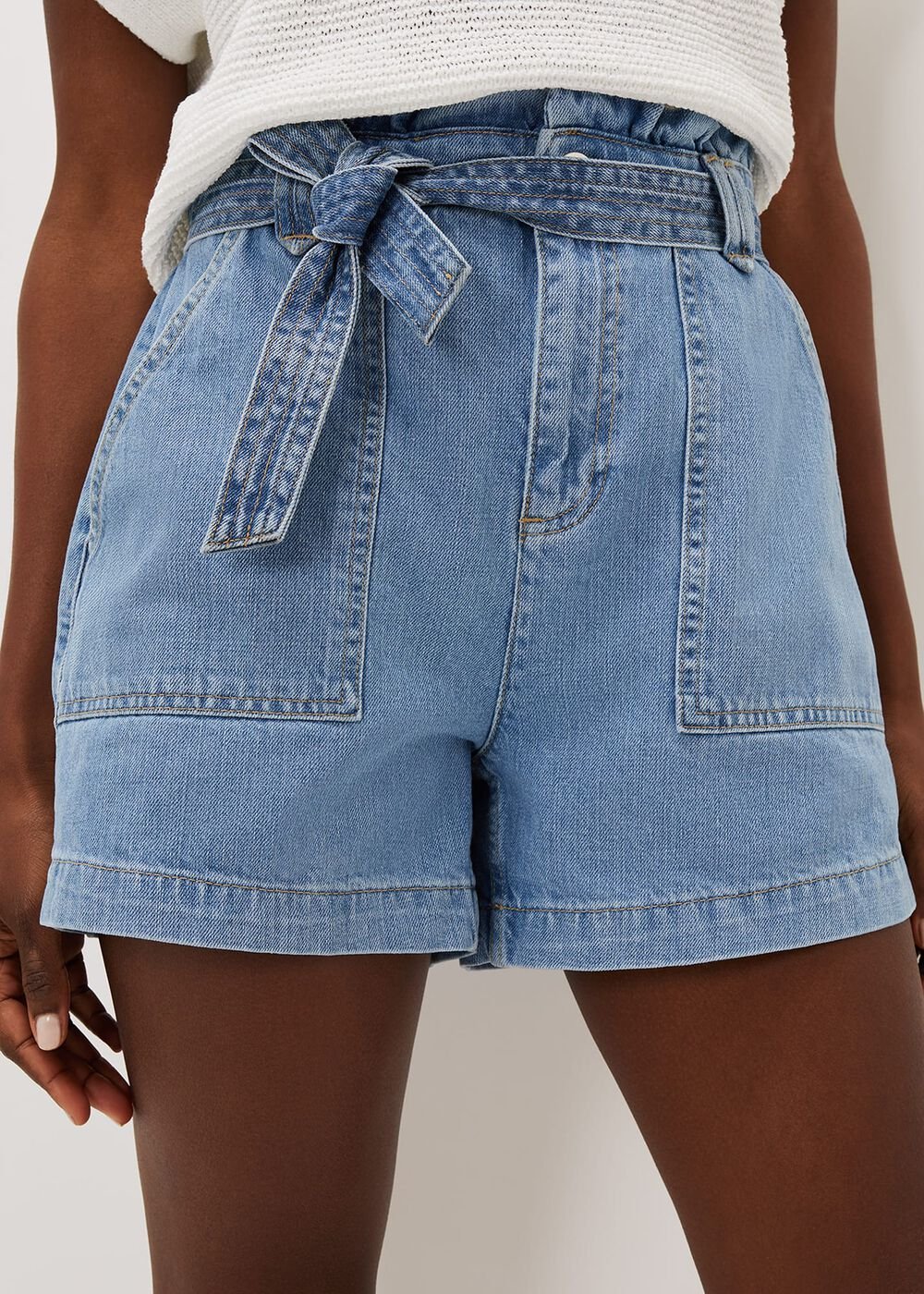 Pollie Denim Cargo Short - Denim