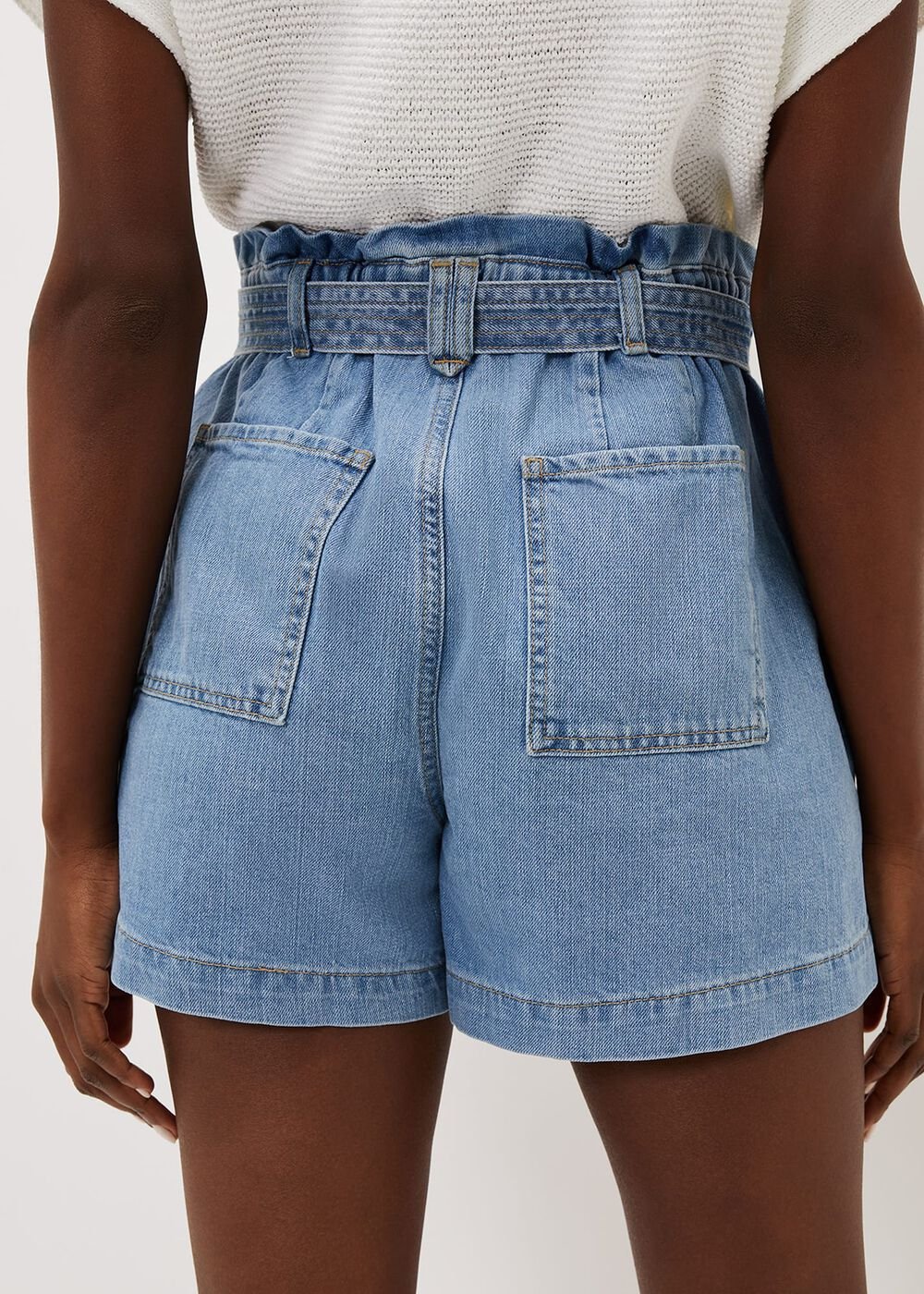 Pollie Denim Cargo Short - Denim