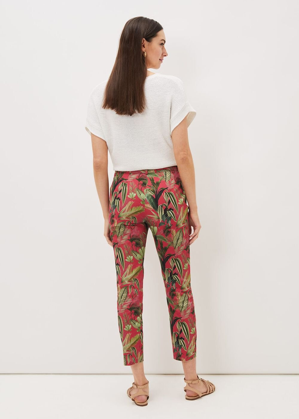 Desta Tropical Print Trouser - Hot Pink