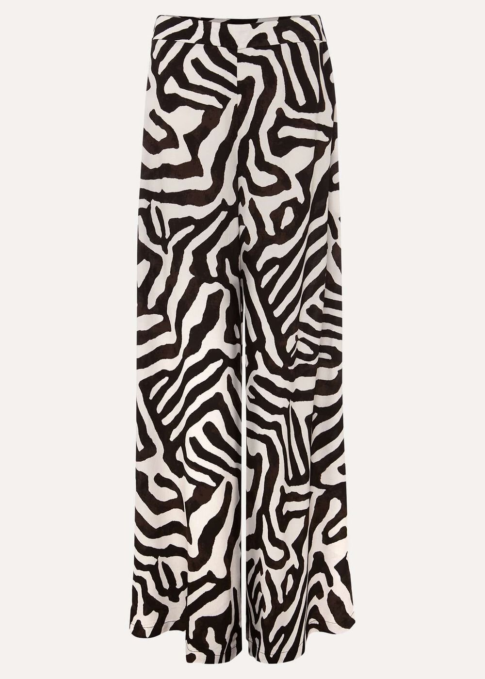 Isabelle Zebra Print Wide Leg Trouser - Multi-Coloured