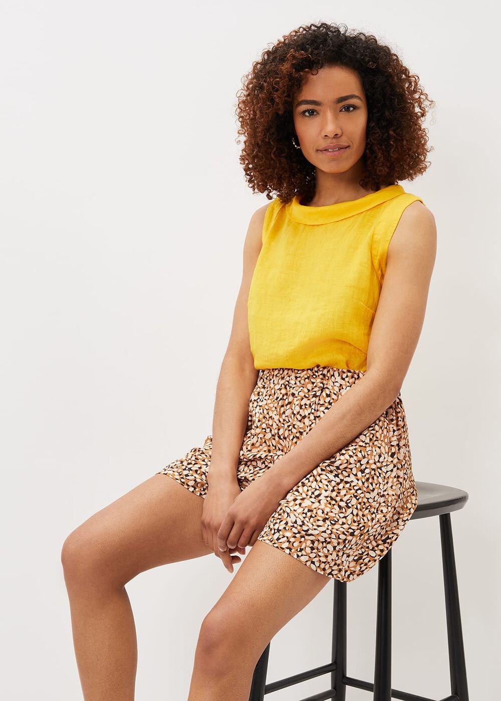 Lorha Almond Printed Shorts - Multi-Coloured