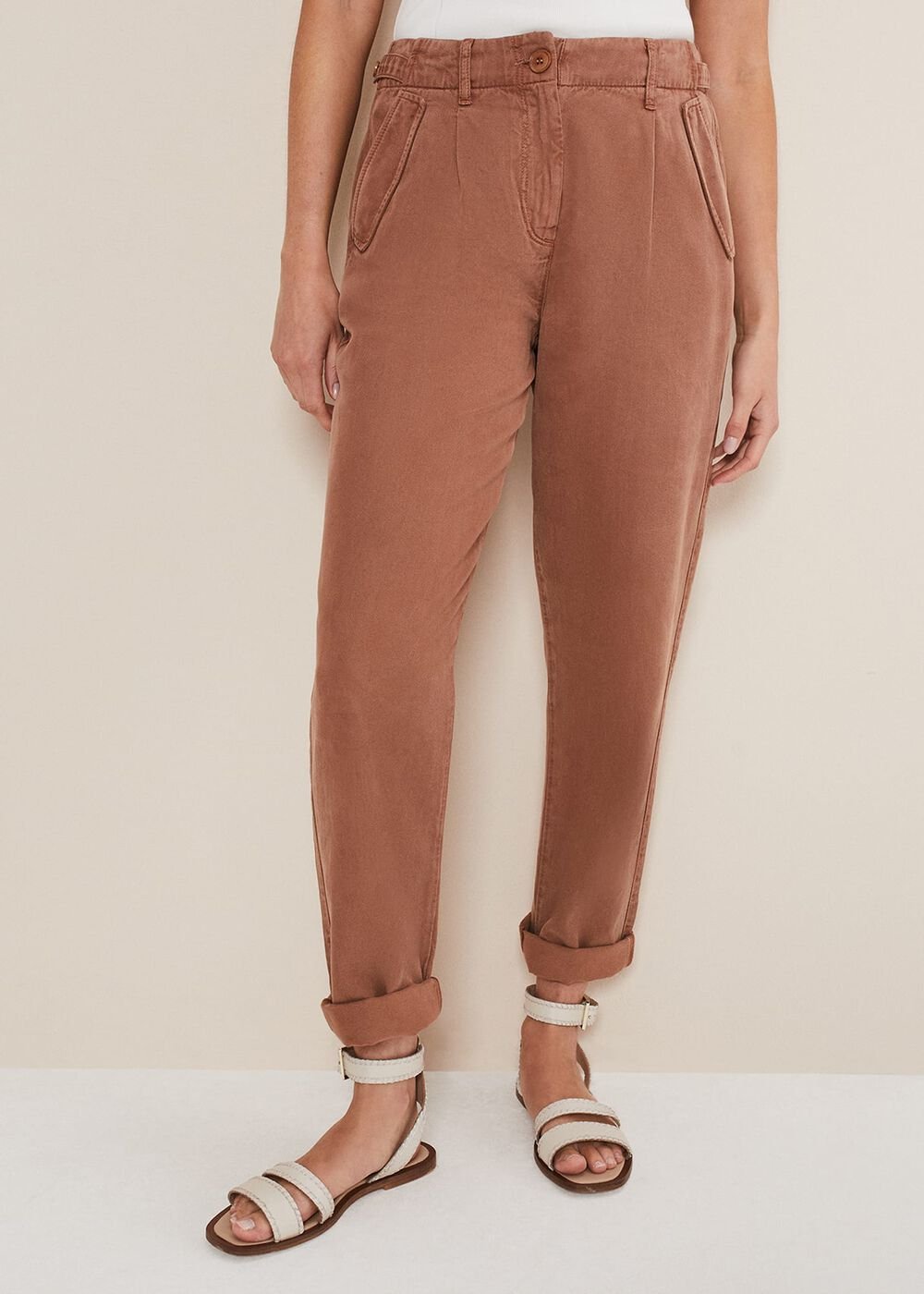 Ivana Relaxed Chino Trouser - Chocolate