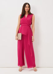 Florentine Chiffon Trousers - Magenta Pink