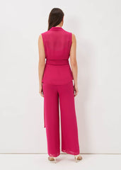 Florentine Chiffon Trousers - Magenta Pink