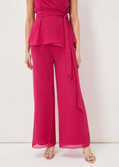 Florentine Chiffon Trousers - Magenta Pink