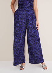 Coletta Leopard Print Trousers - Ultra Violet