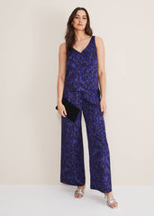 Coletta Leopard Print Trousers - Ultra Violet