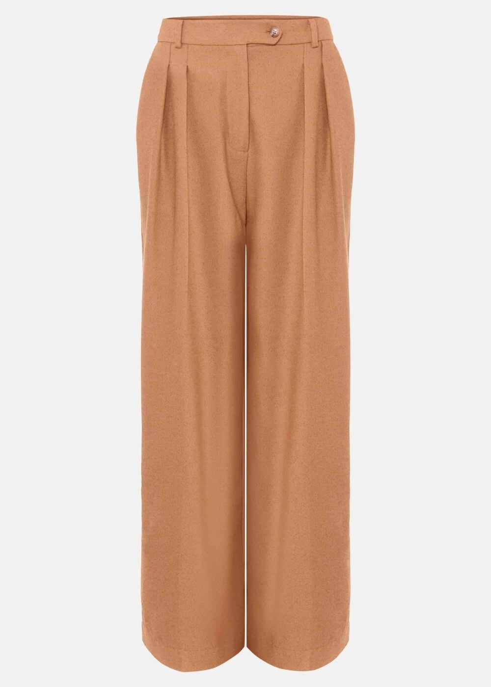 Dola Wide Leg Boucle Trouser - Camel
