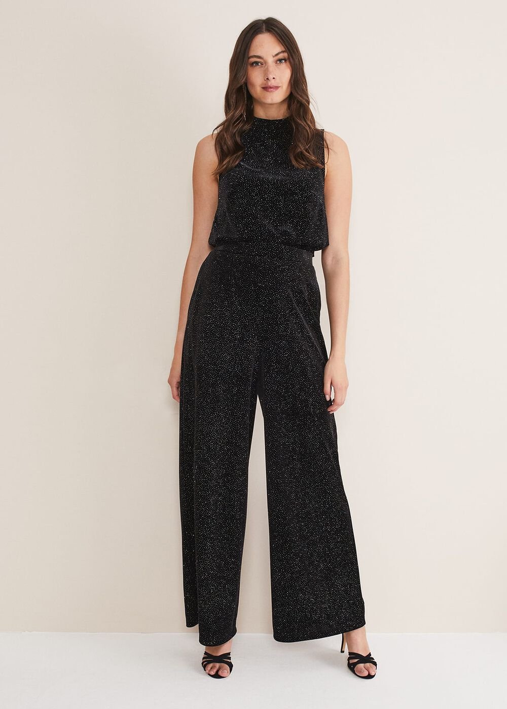 Dove Glitter Velvet Trouser - Black/Multi