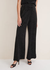 Dove Glitter Velvet Trouser - Black/Multi