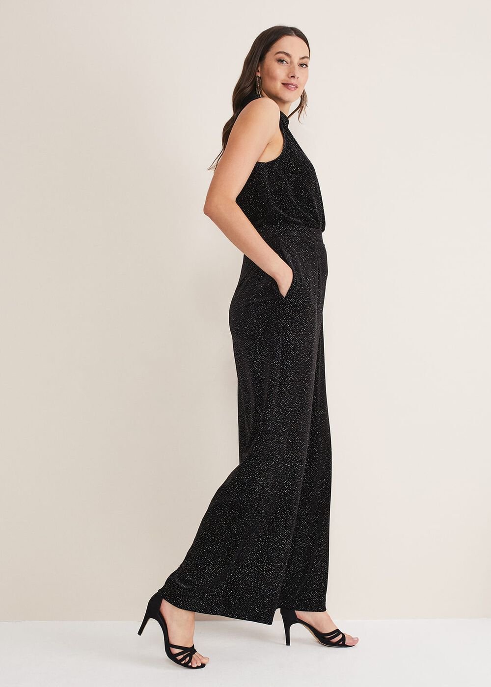 Dove Glitter Velvet Trouser - Black/Multi