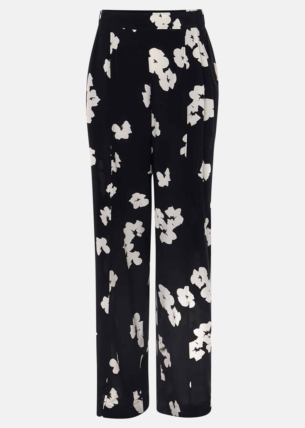 Rae Floral Wide Leg Trouser - Black