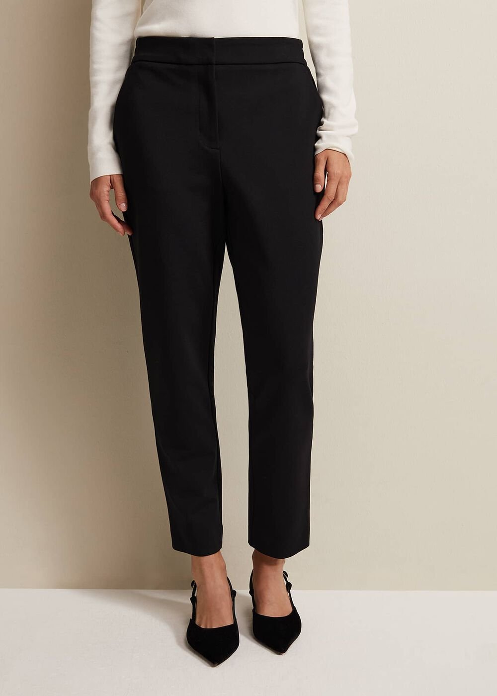 Kimia Ponte Tapered Trouser - Black