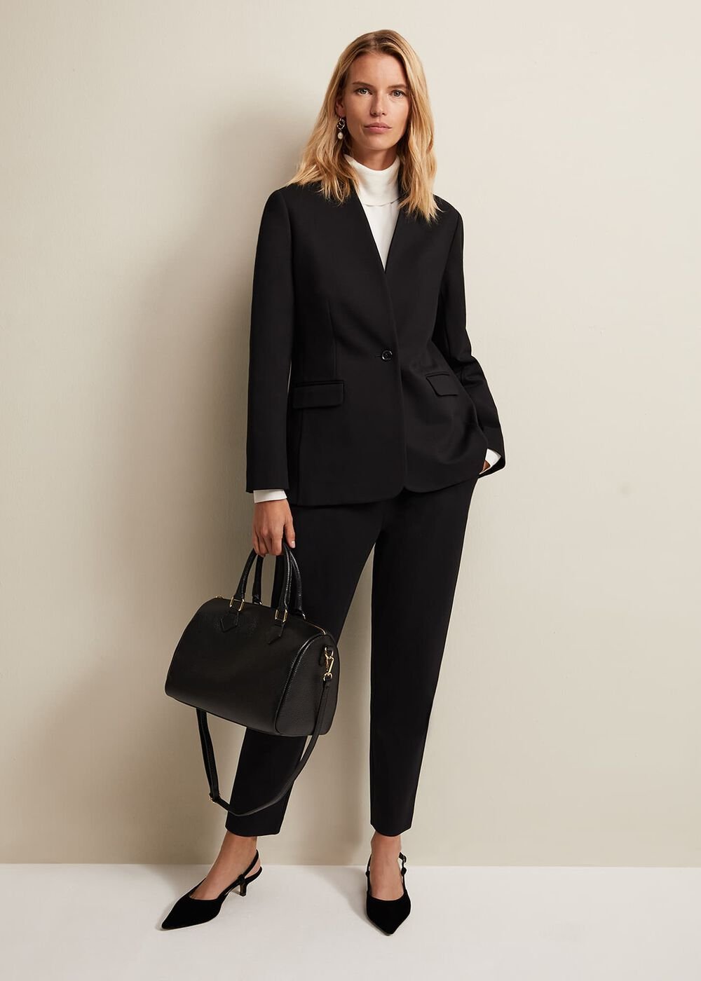 Kimia Ponte Tapered Trouser - Black