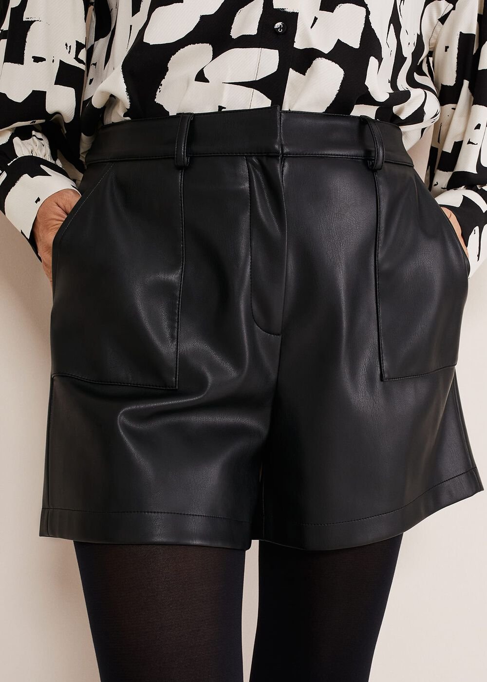 Hadley Pleather Shorts - Black