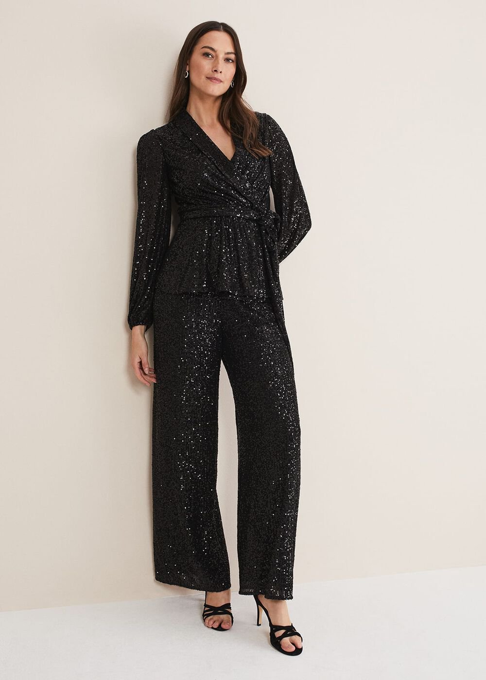 Florentine Sequin Trouser - Black