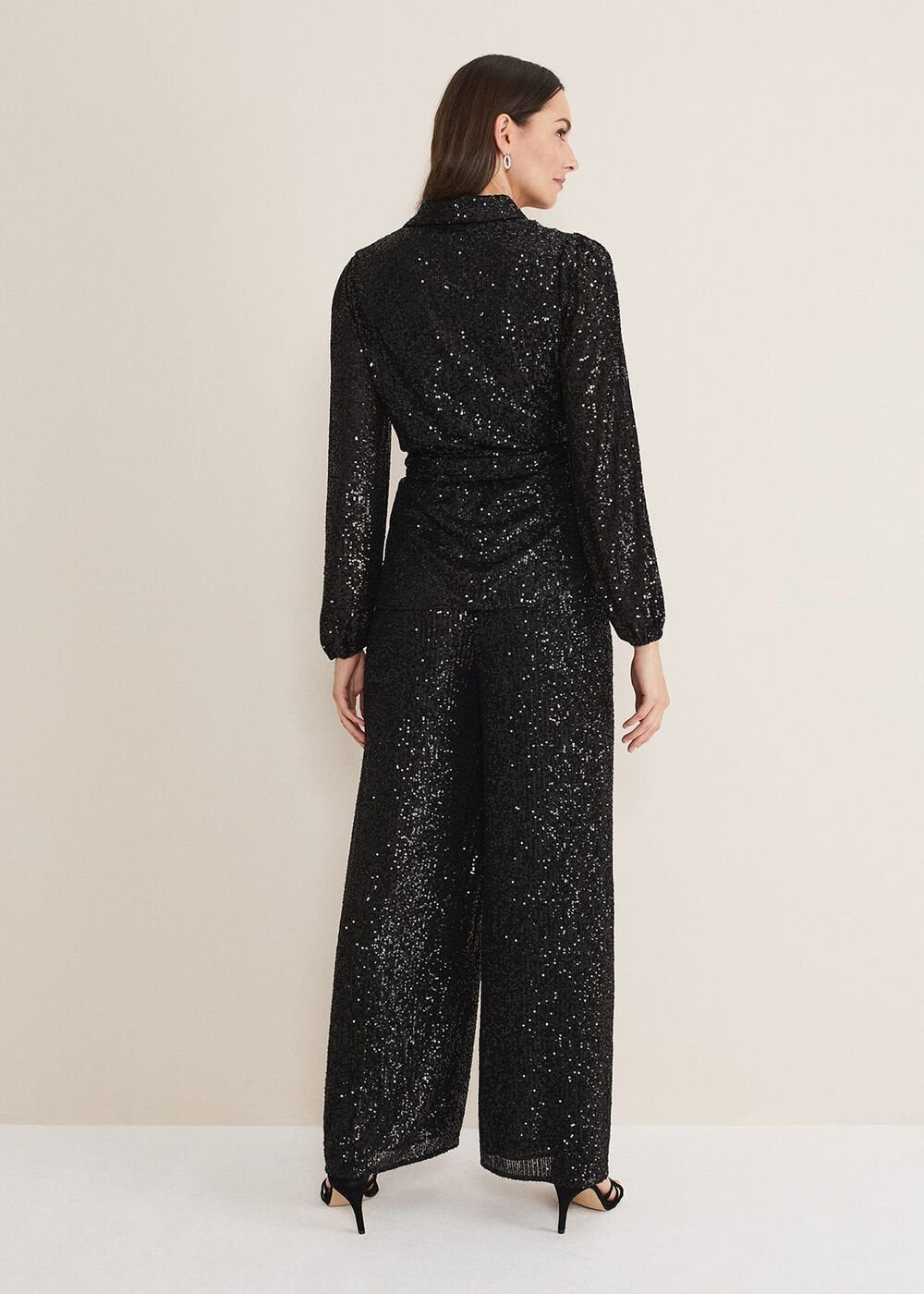 Florentine Sequin Trouser - Black