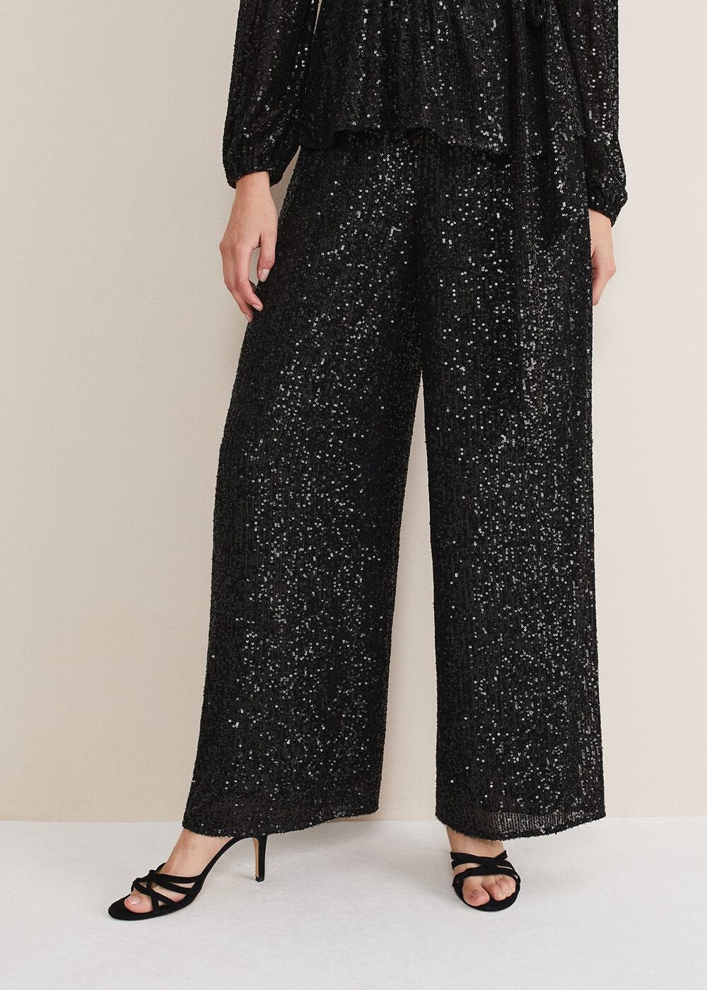 Florentine Sequin Trouser - Black