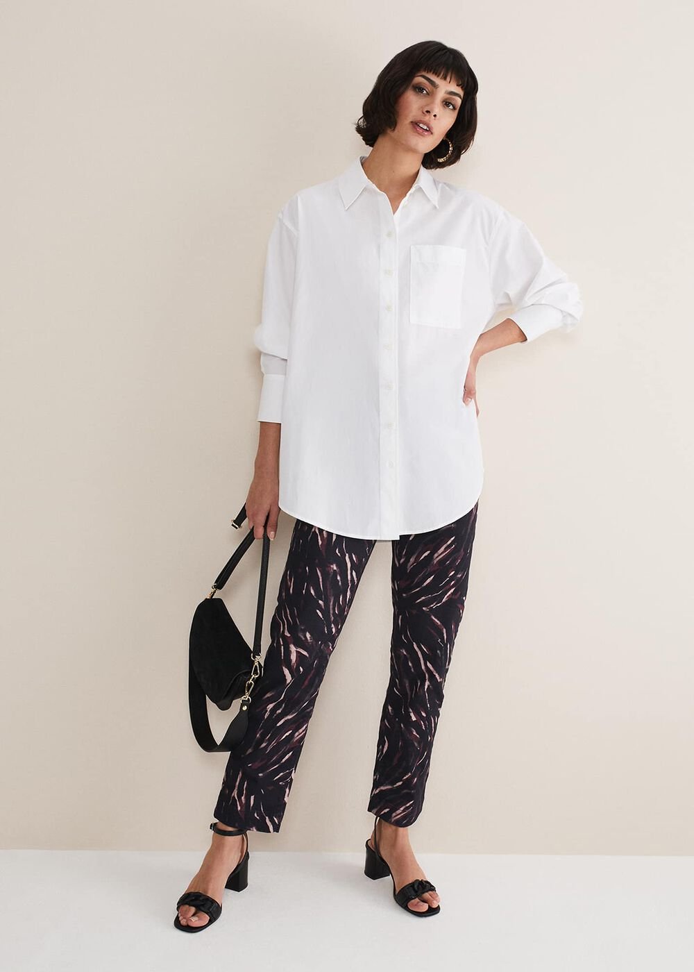 Ramona Zebra Print Straight Leg Jeans - Black/Multi