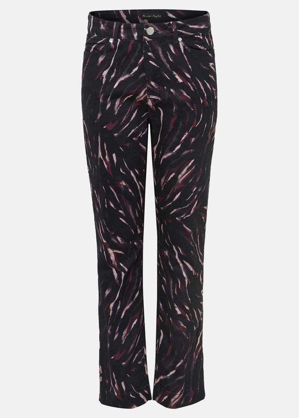 Ramona Zebra Print Straight Leg Jeans - Black/Multi