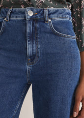 Scout Cargo Wide Leg Jeans - Mid Blue