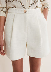 Auden Cream Suit Shorts - Cream