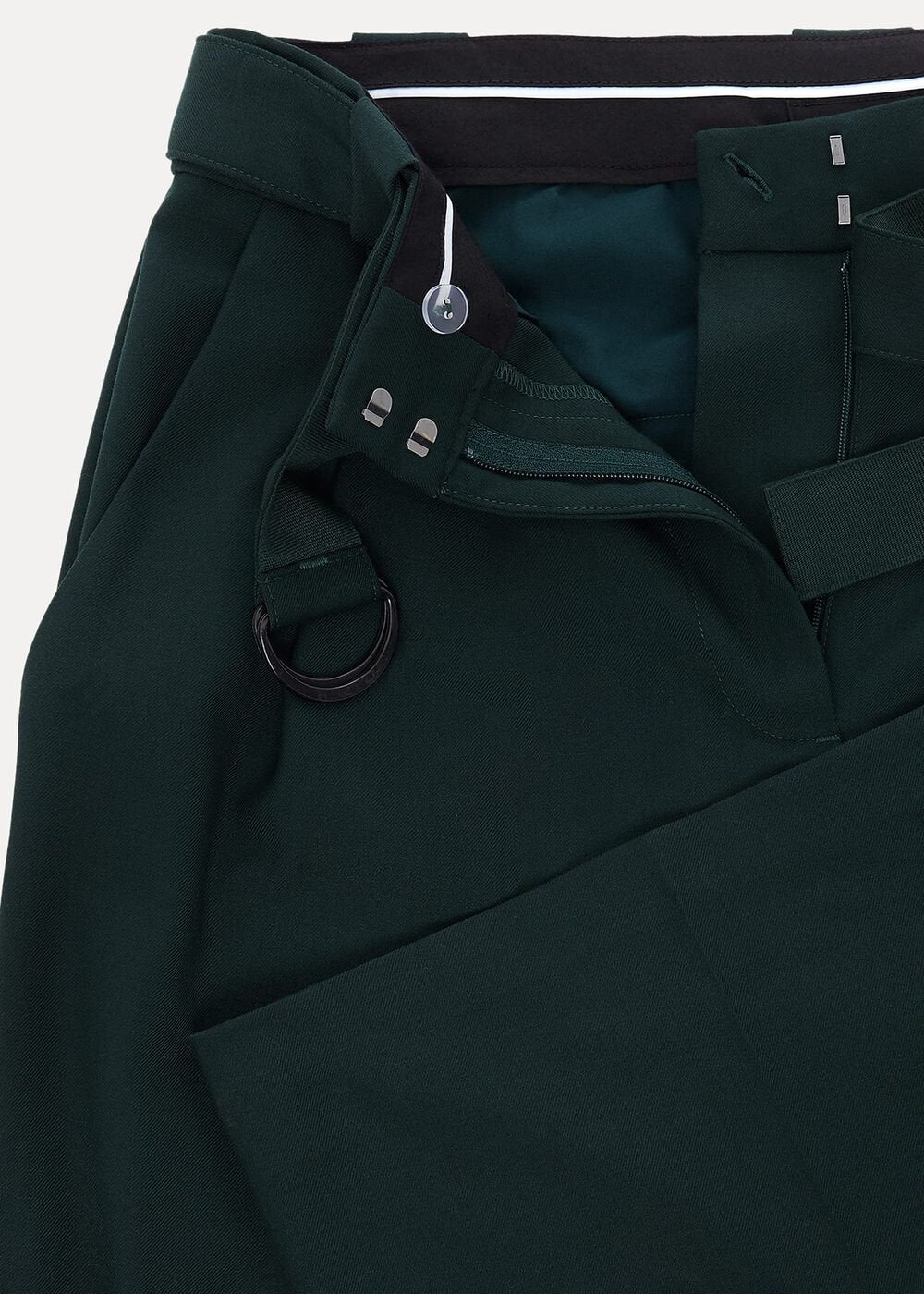 Catira Crepe Wide Leg Trousers - Forest Green