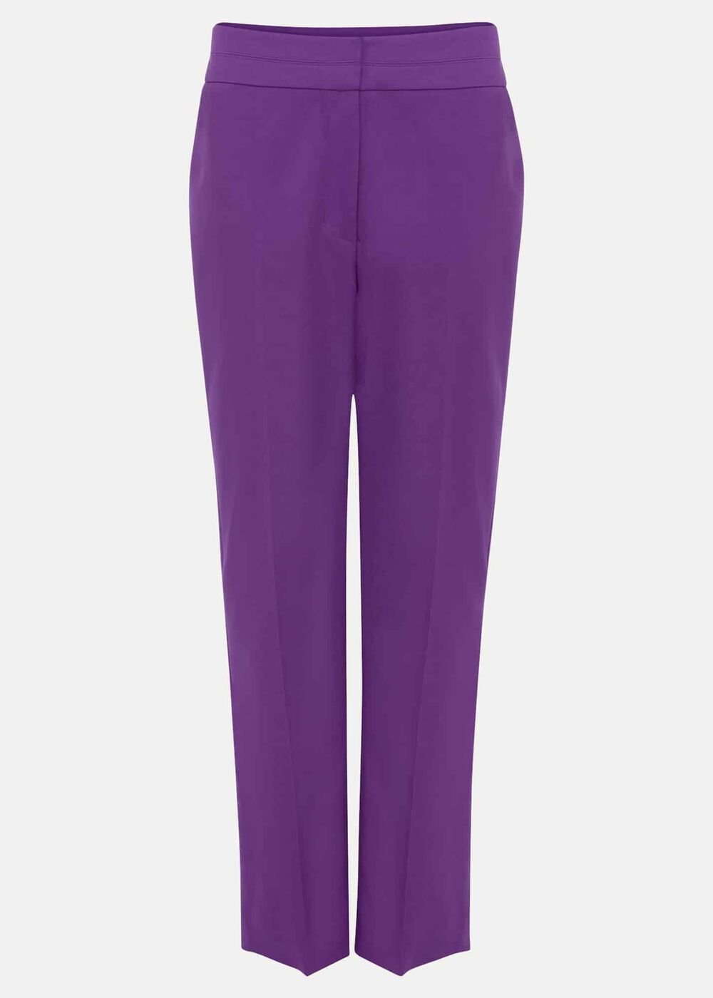 Julianna Cropped Straight Leg Trousers - Purple