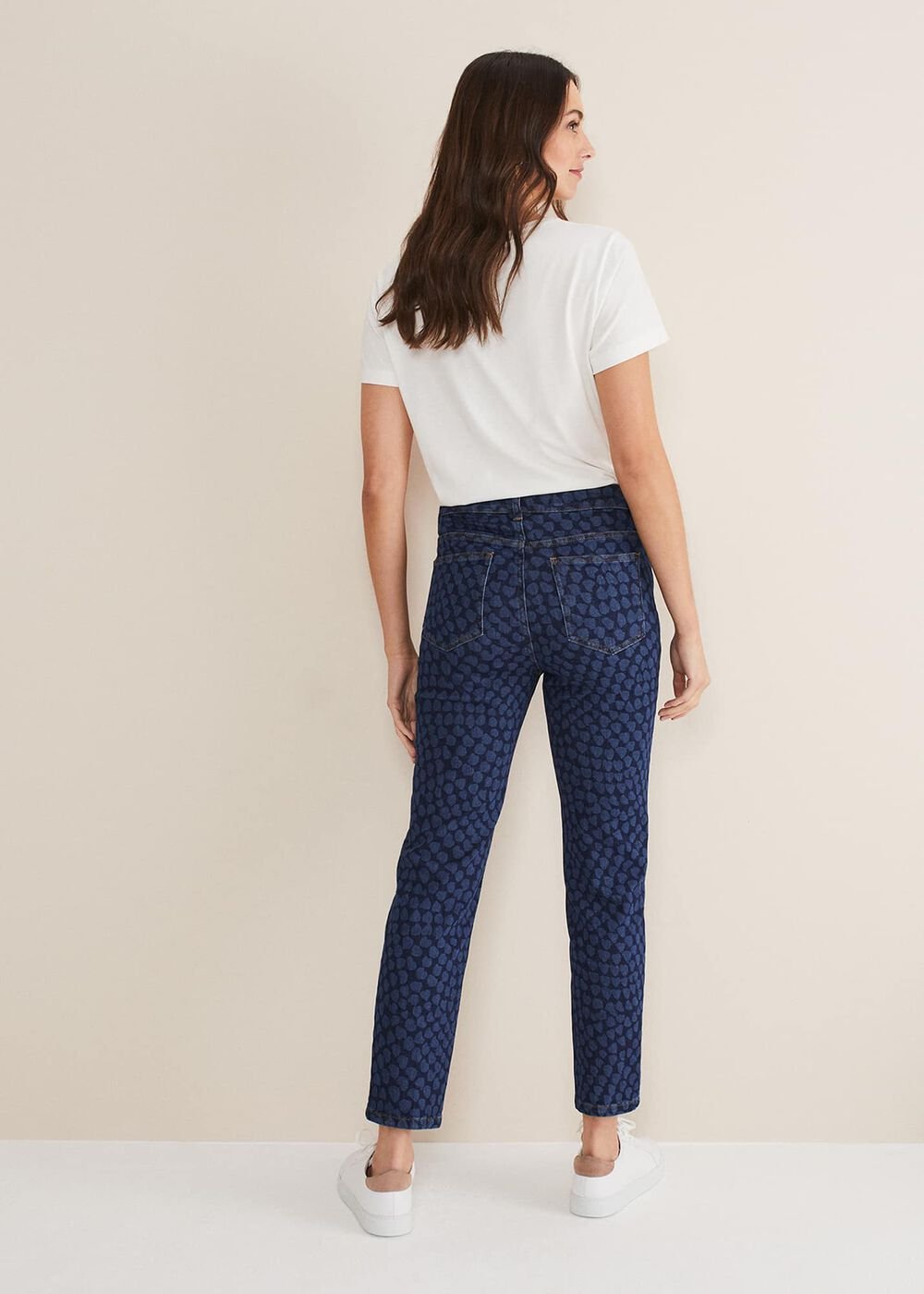 Petra Heart Straight Leg Jeans - Mid Blue