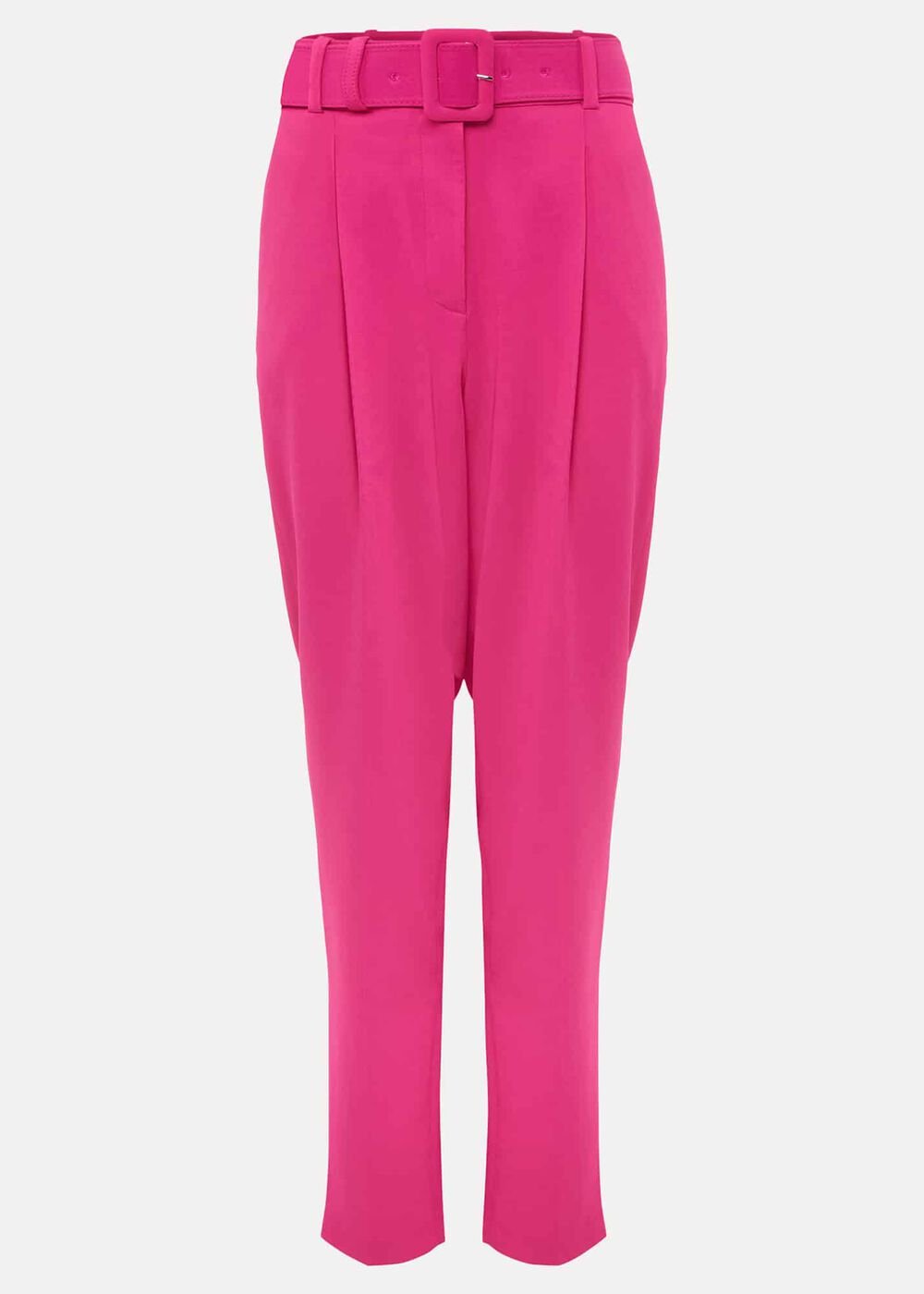 Adria Belted Cigarette Trousers - Hot Pink