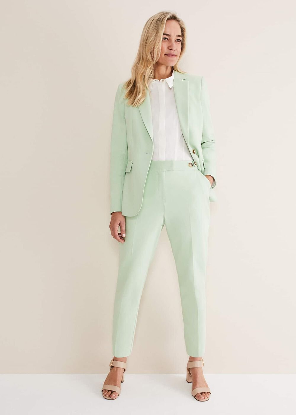 Ulrica Straight Leg Trousers - Pistachio