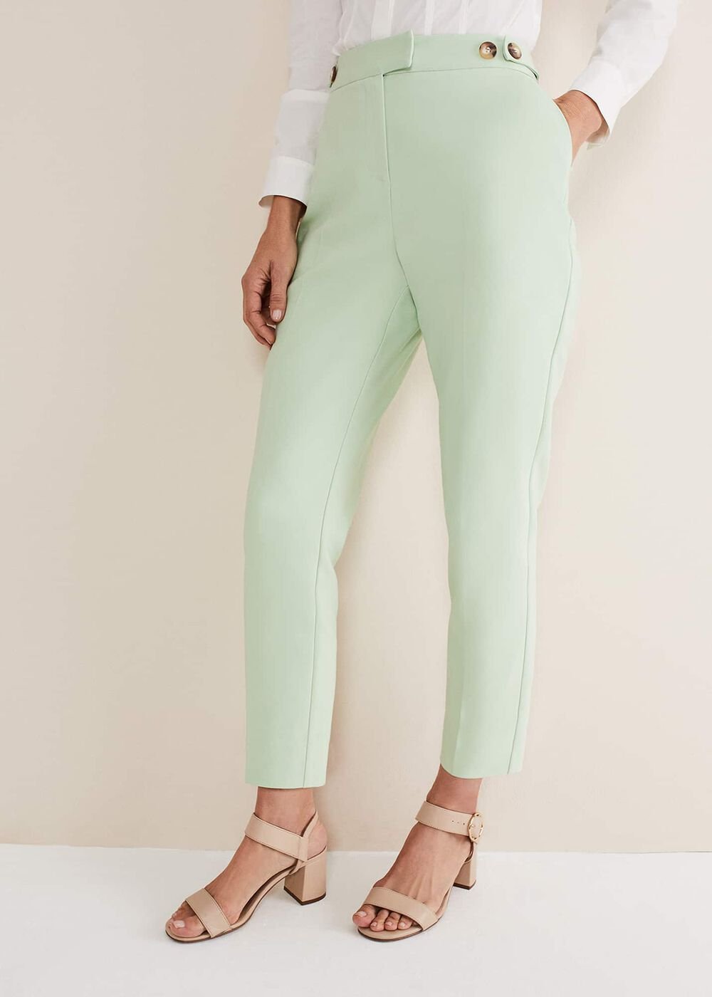 Ulrica Straight Leg Trousers - Pistachio