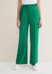 Opal Wide Leg Trousers - Green