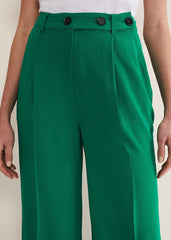 Opal Wide Leg Trousers - Green