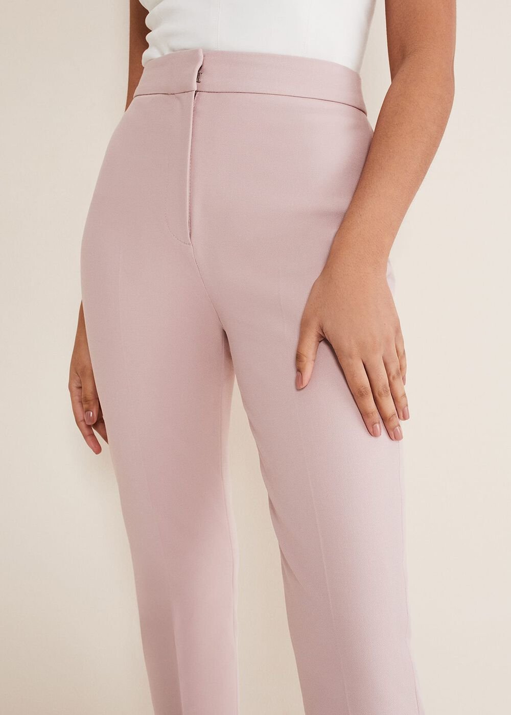 Petite Eira Cigarette Trousers - Soft Pink