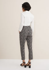 Fran Cigarette Trousers - Black/Stone