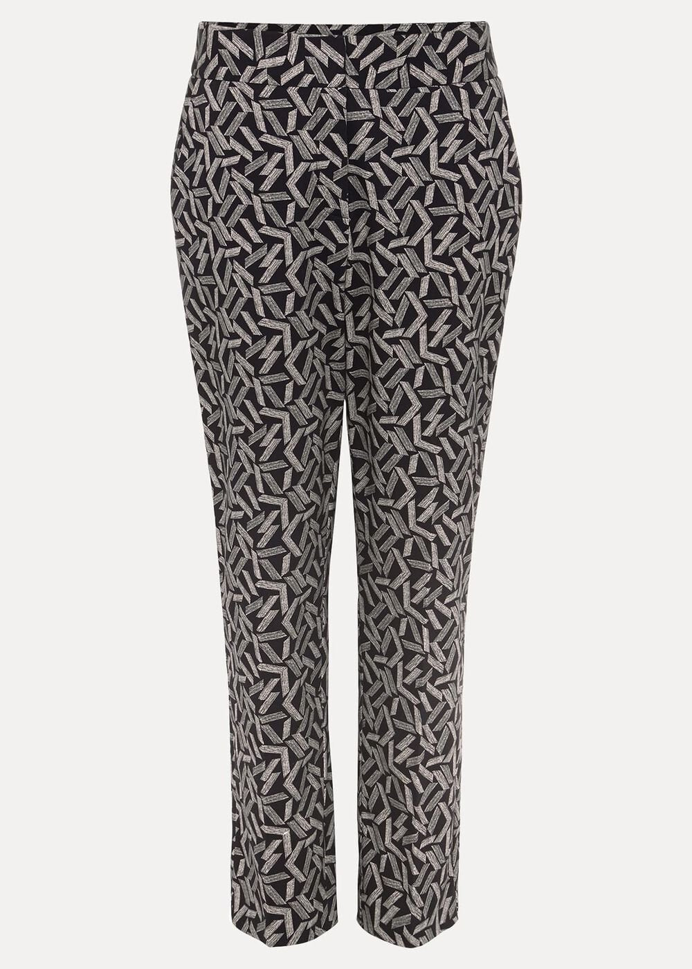 Fran Cigarette Trousers - Black/Stone