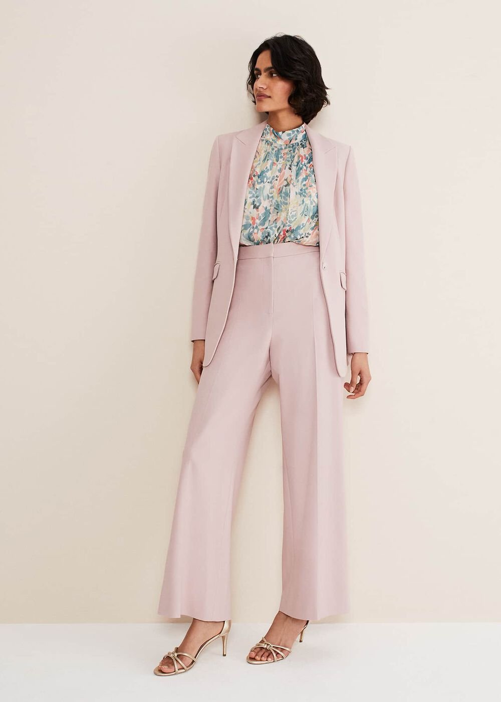 Celyn Wide Leg Trousers - Antique Rose