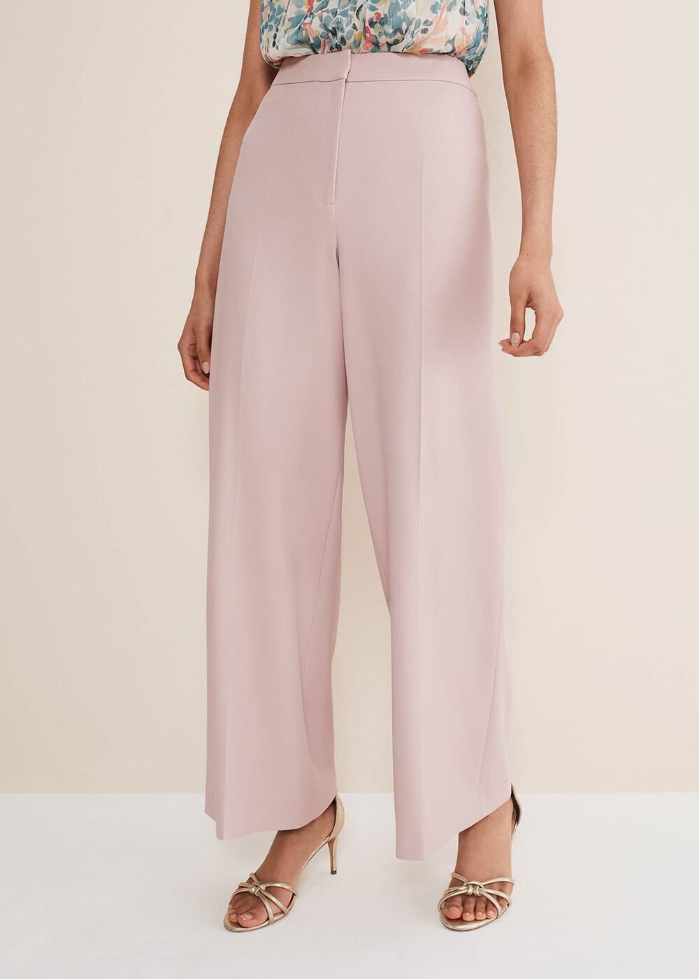 Celyn Wide Leg Trousers - Antique Rose
