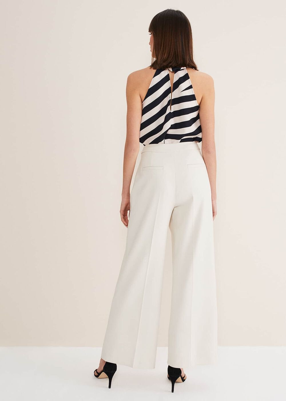 Celyn Wide Leg Trousers - Almond