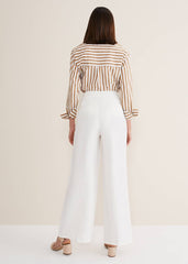 Bianca Wide Leg Suit Trousers - Ivory