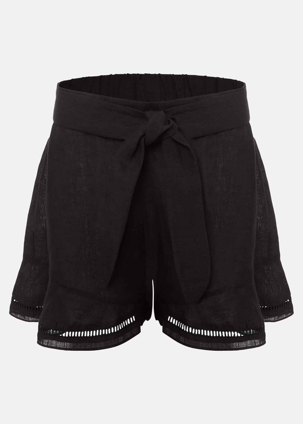 Allora Cut-Out Hem Shorts Co-Ord - Black