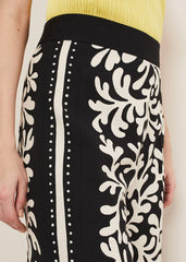 Nava Wide Leg Culottes - Black/Stone