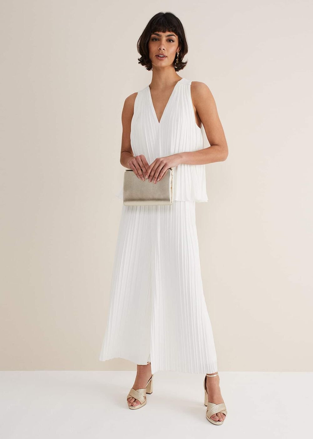 Winona Pleated Trousers - Ivory