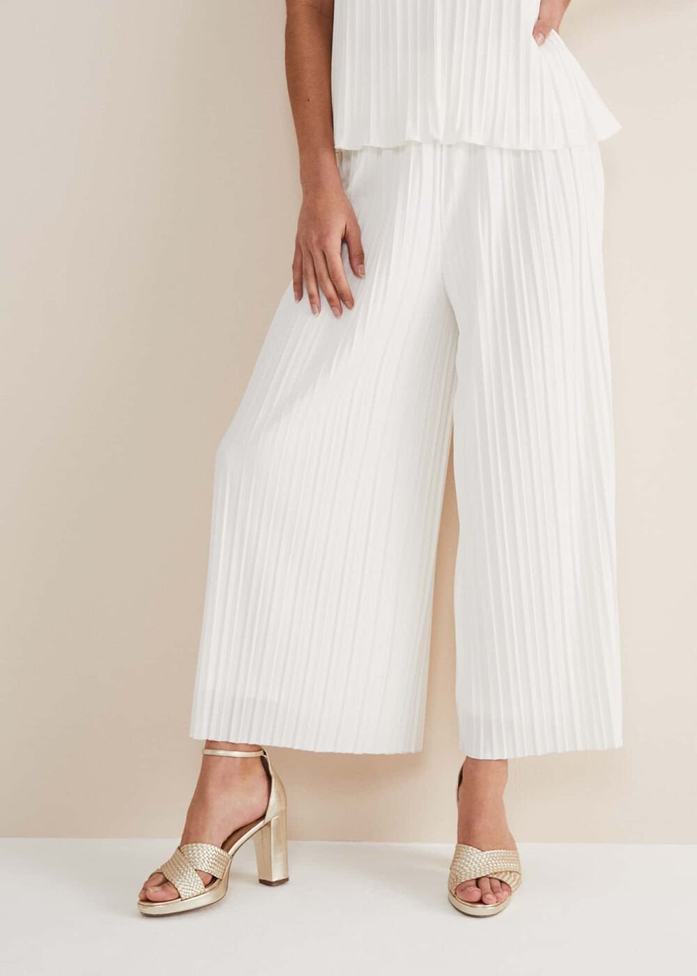 Winona Pleated Trousers - Ivory