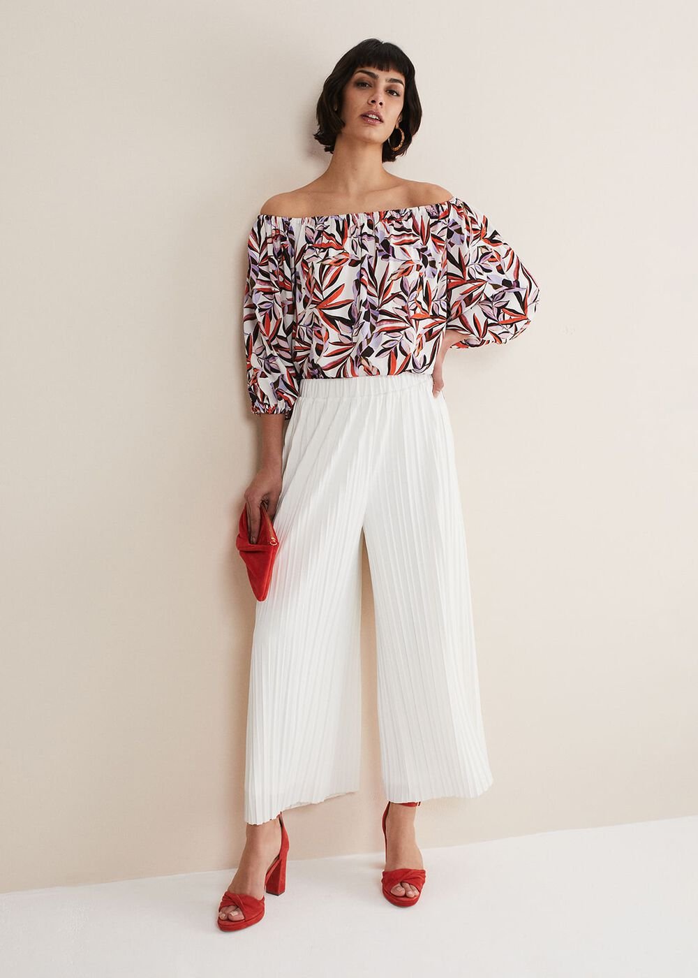 Winona Pleated Trousers - Ivory