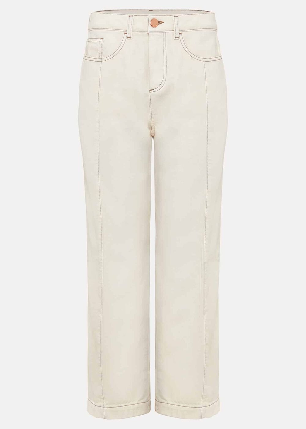Fraya Wide Leg Jeans - Ecru