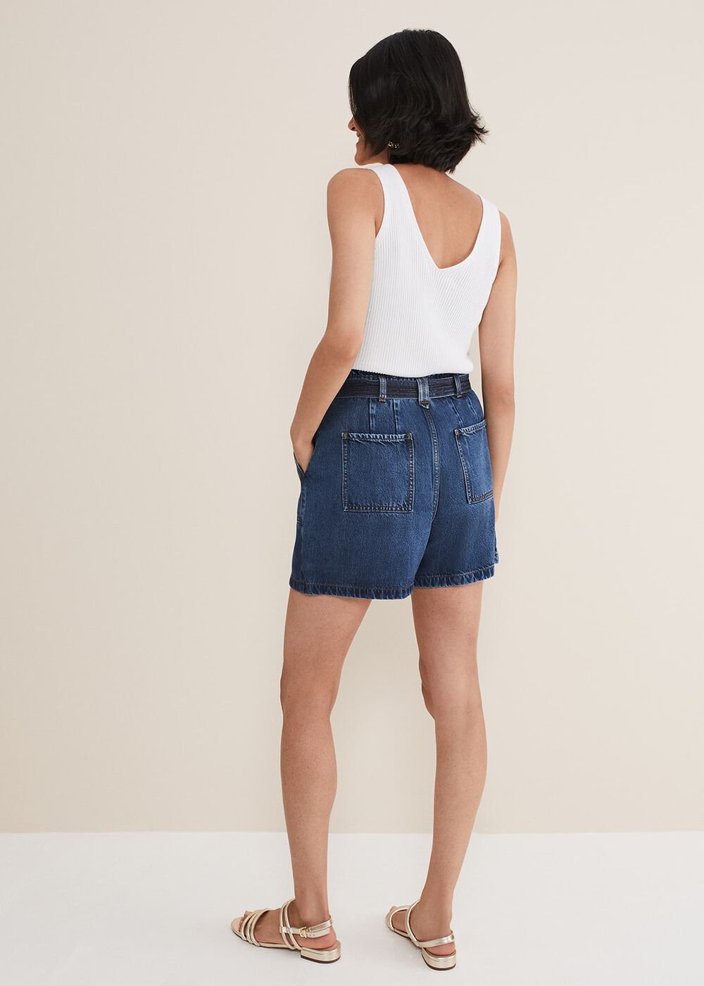 Paige Denim Shorts - Mid Wash