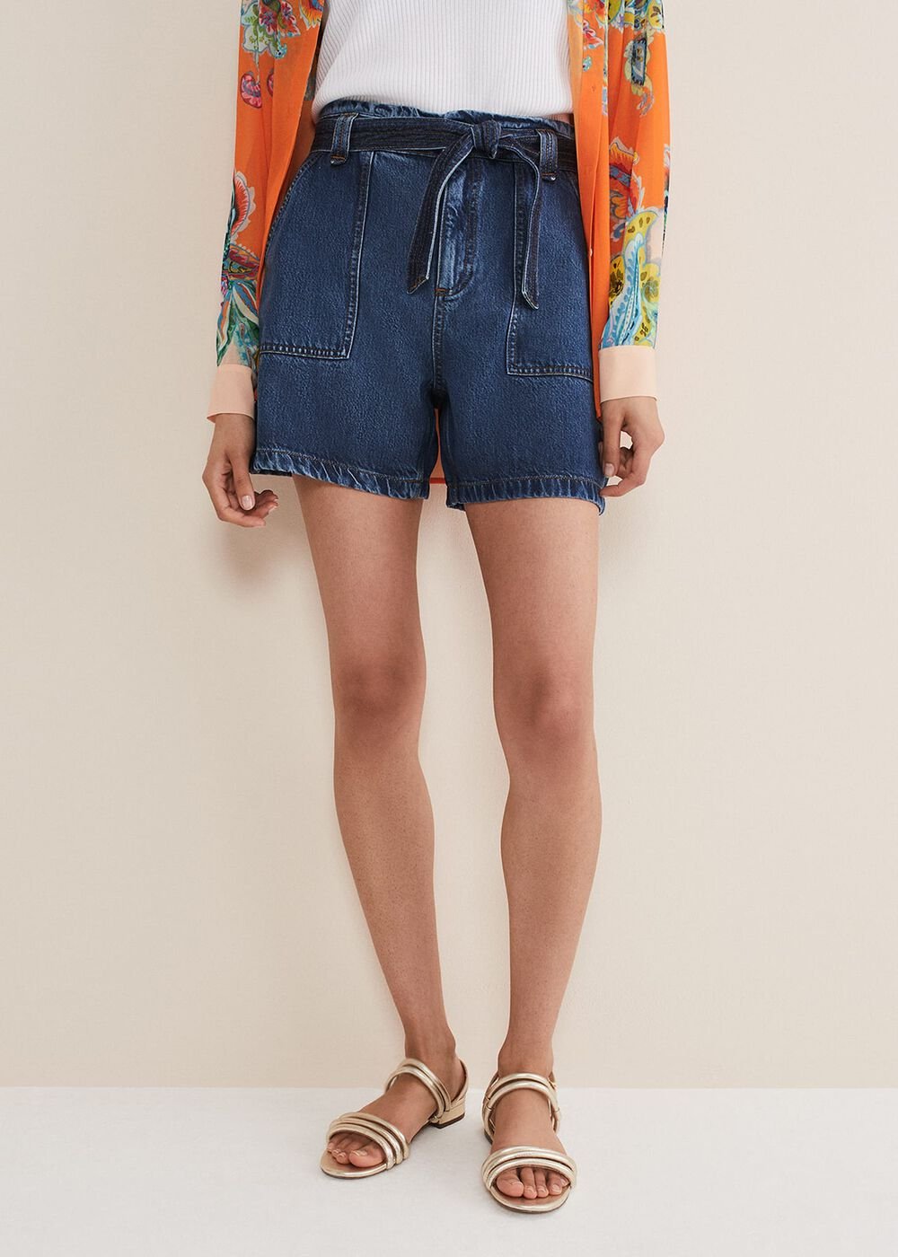 Paige Denim Shorts - Mid Wash