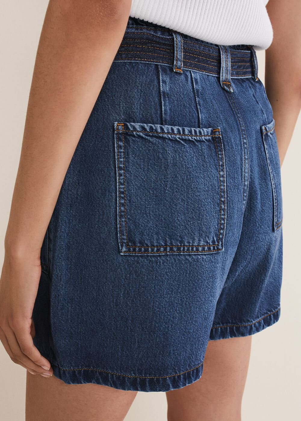 Paige Denim Shorts - Mid Wash
